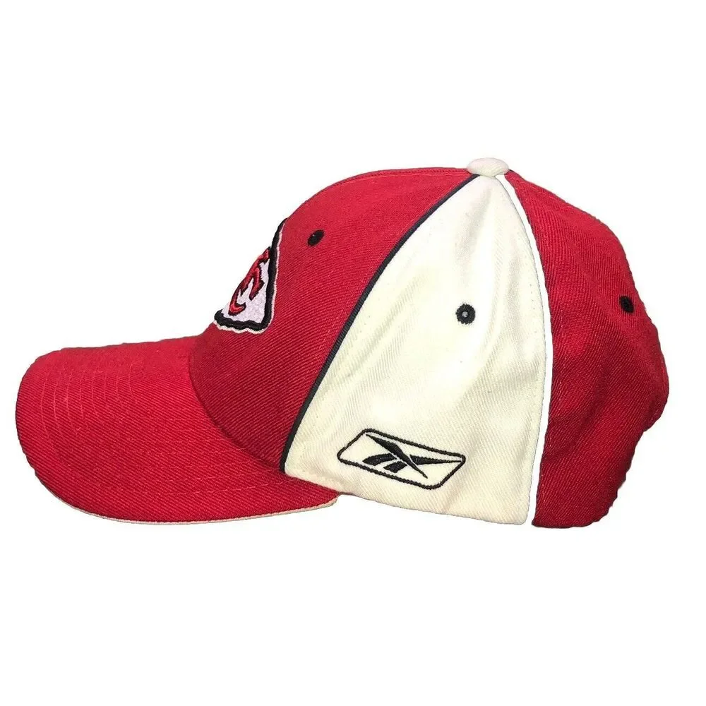 Vintage NFL Kansas City‎ Chiefs LOGO Strapback Hat 90s Reebok NFL Wool Blend Red
